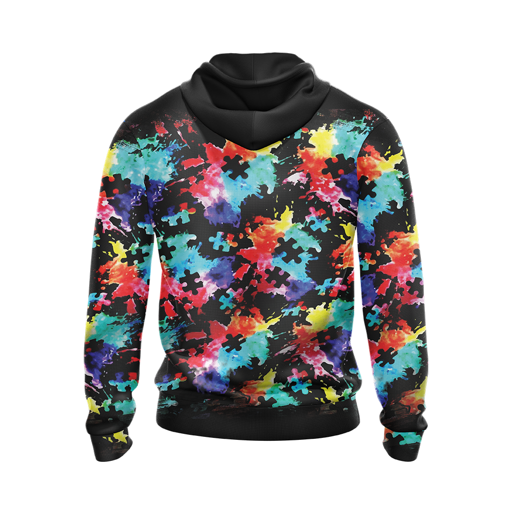 Autism Mama Bear Unisex Zip Up Hoodie