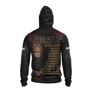 Chirstian Jesus Is My God My King My Lord Unisex 3D Hoodie