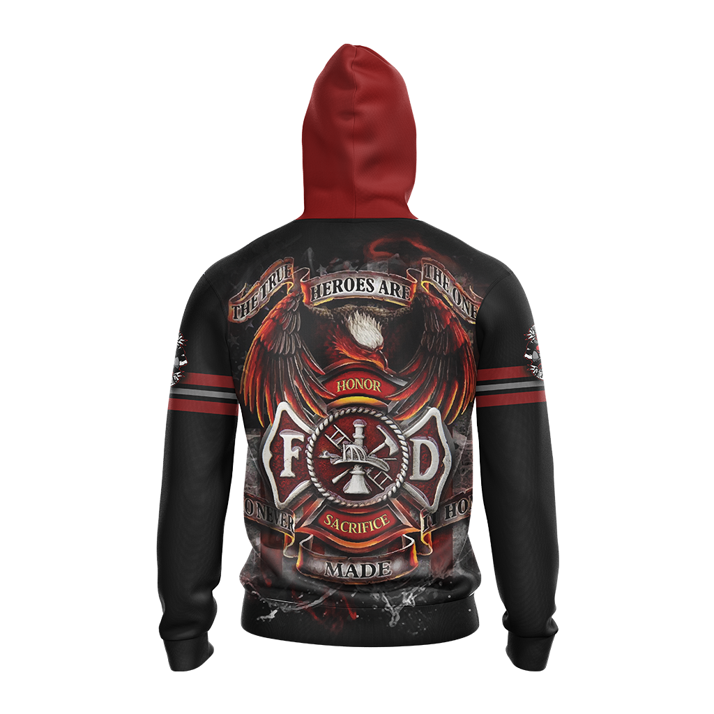 The True Heroes Are The Ones Who Never Made It Home Unisex Zip Up Hoodie