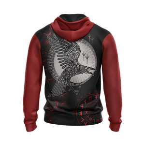 Norse Raven Unisex Zip Up Hoodie