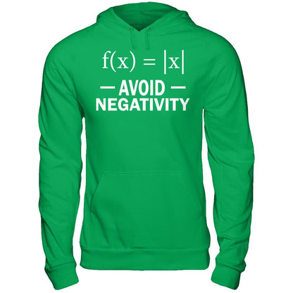 Avoid Negativity Funny Math T-shirt Gildan - Pullover Hoodie Irish Green