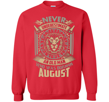 August T-shirt Old Man Born In August Red