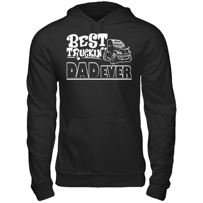 Best Truckin Dad Ever T-shirt Gildan - Pullover Hoodie Black