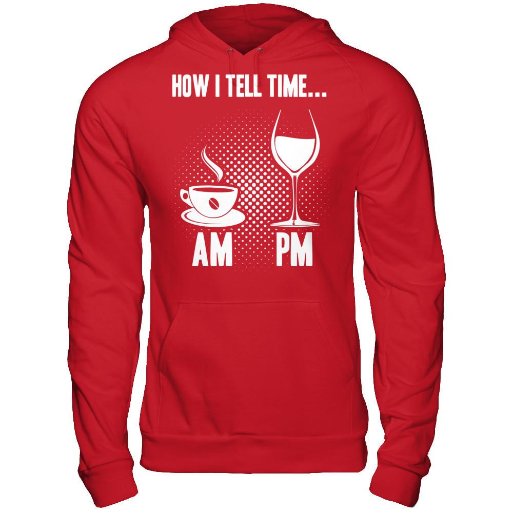 How I Tell The Time T-shirt Gildan - Pullover Hoodie Red