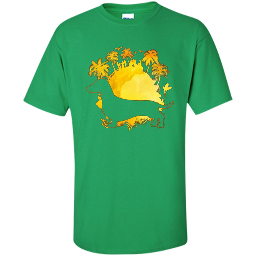 Dachshund T-shirt Dachshund In Summer Irish Green