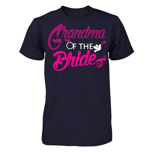 Grandma Of The Bride T-shirt Next Level - Unisex Fitted Tee Midnight Navy