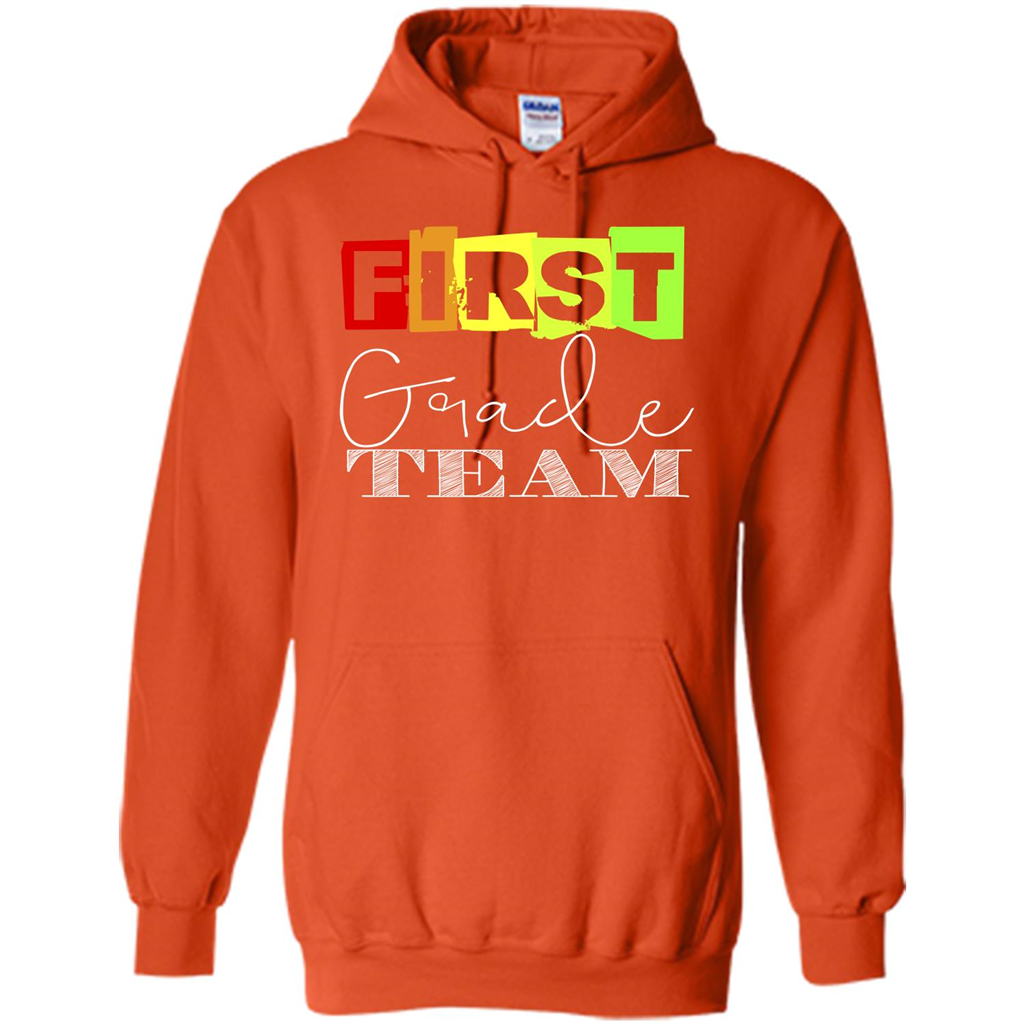 First Grade Team T-shirt School Day T-shirt Orange
