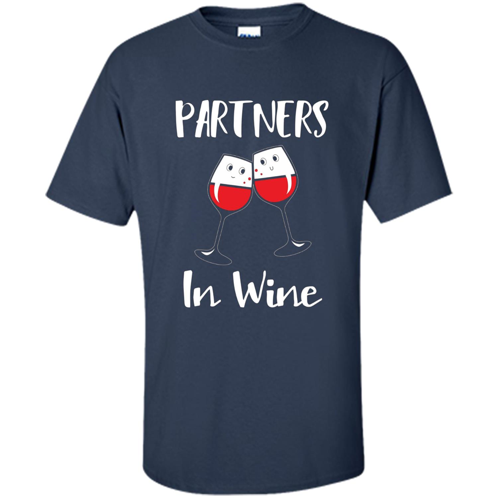 Wine Party T-shirt Partners In Wine T-shirt Navy