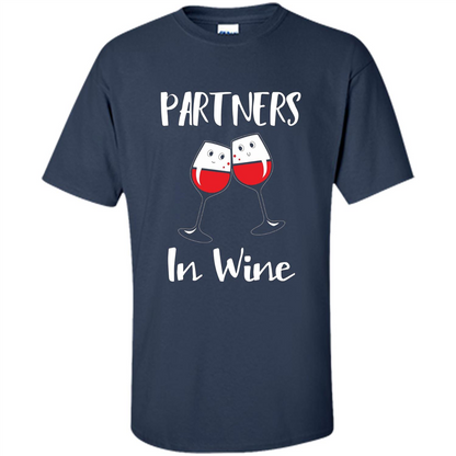 Wine Party T-shirt Partners In Wine T-shirt Navy