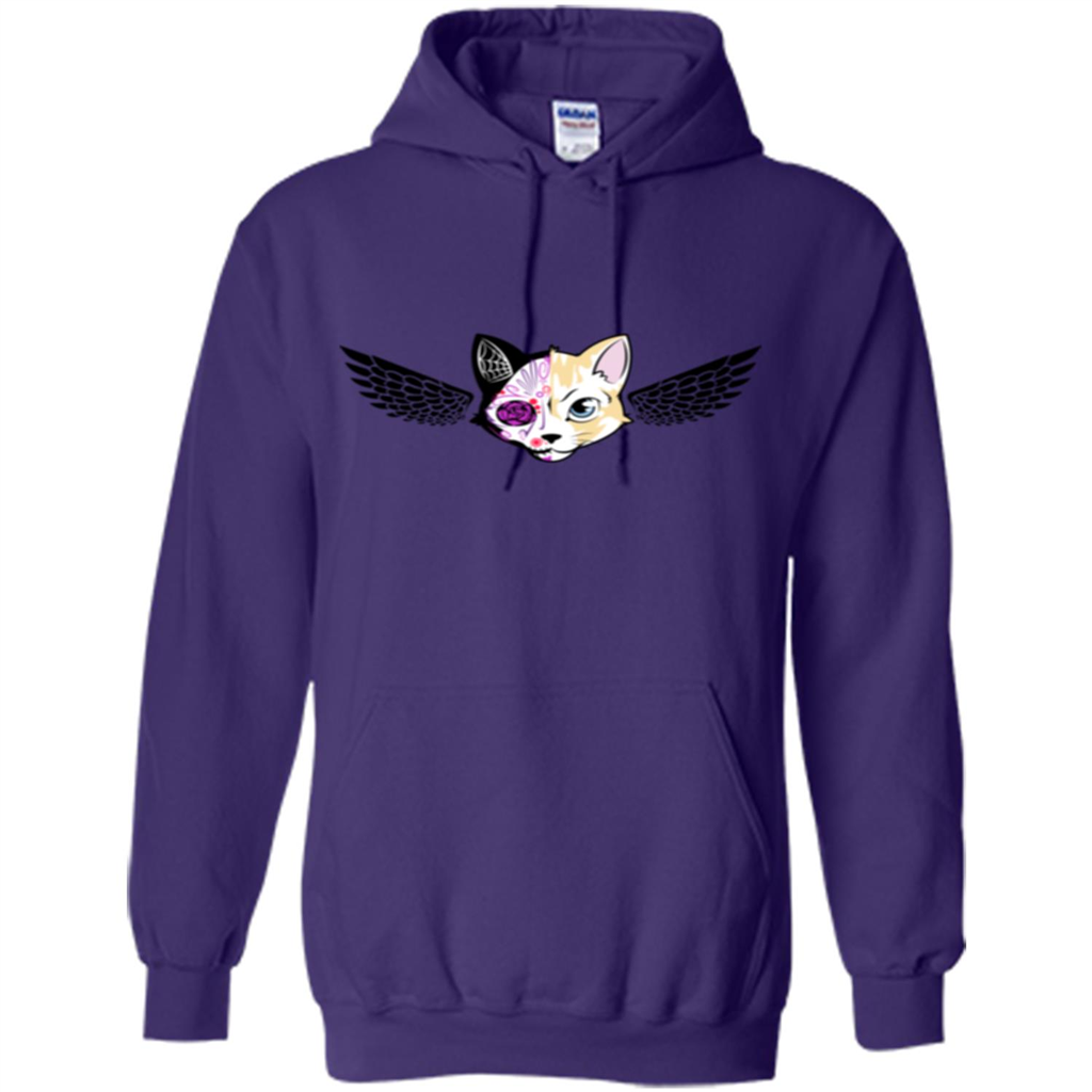 Wolf and Bird T-shirt Purple