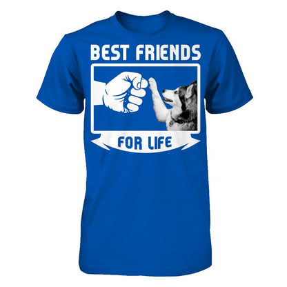 Dog - Best Friends For Life T-shirt Next Level - Unisex Fitted Tee Royal
