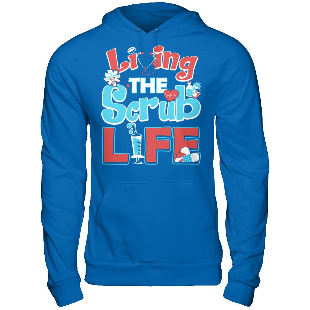 Living The Scrub Life T-shirt Gildan - Pullover Hoodie Royal