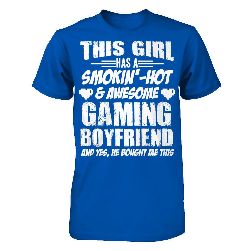This Girl Has A Smoking Hot and Awesome Gaming Boyfriend and Yes, He Bought Me This Next Level - Unisex Fitted Tee Royal