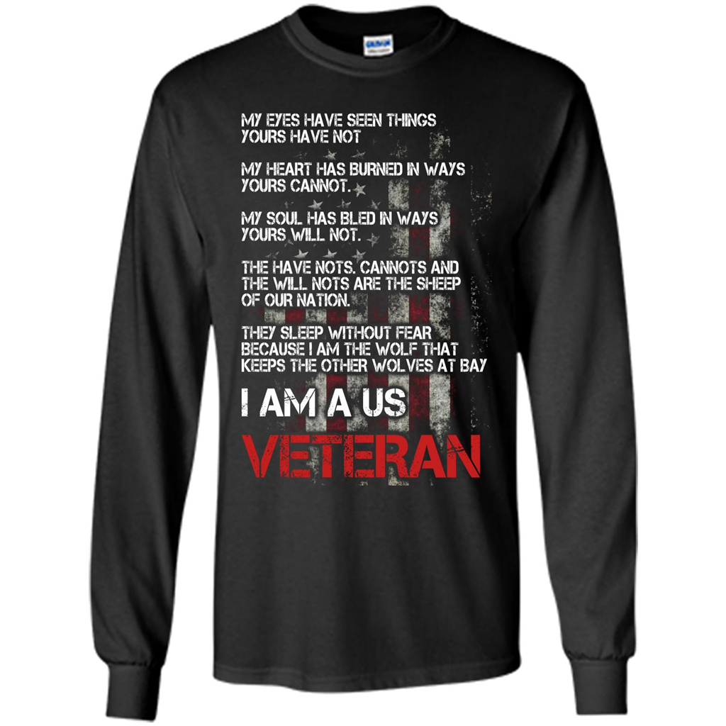 Military T-shirt I Am A Us Veteran T-shirt Black
