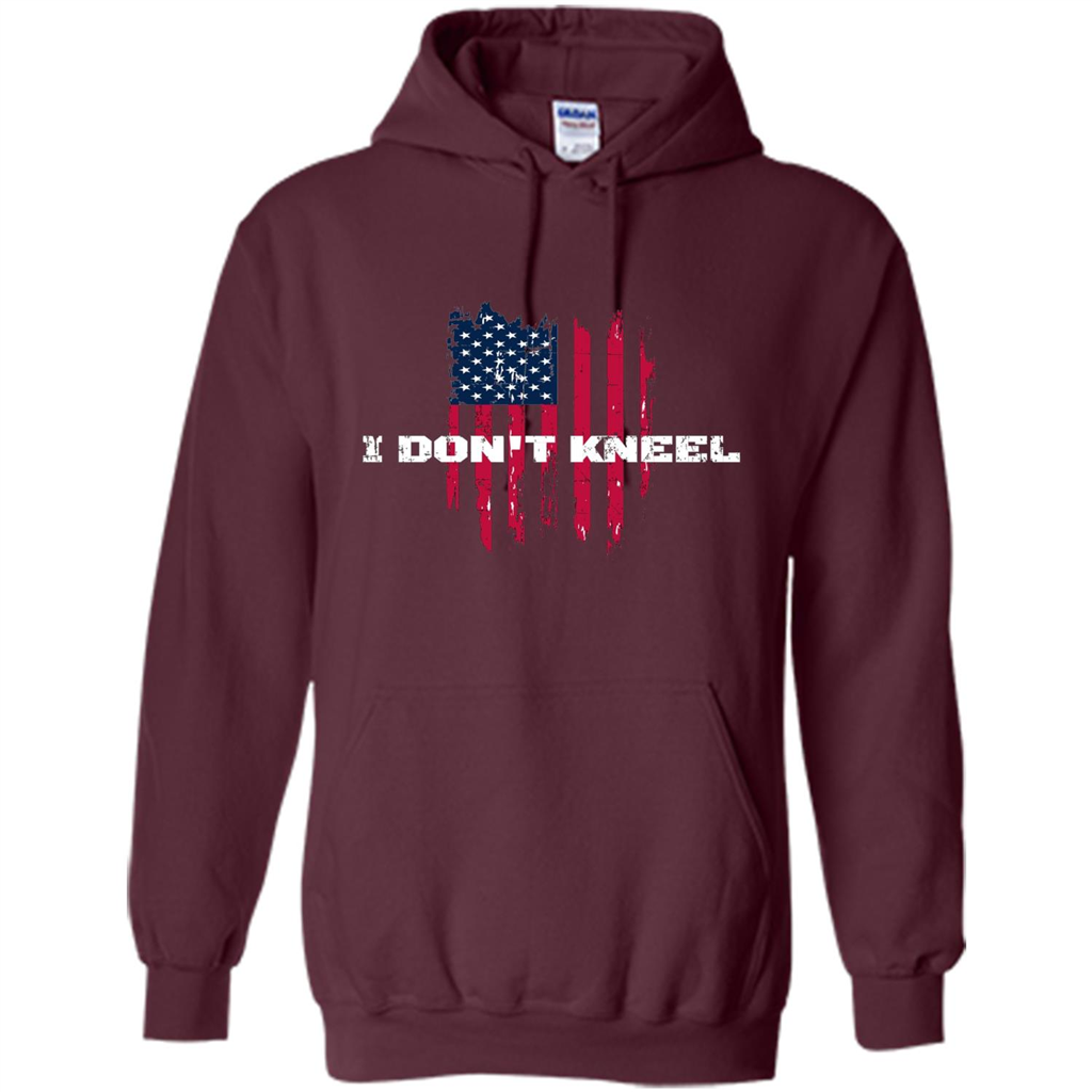 Military T-shirt I Don't Kneel T-shirt Maroon