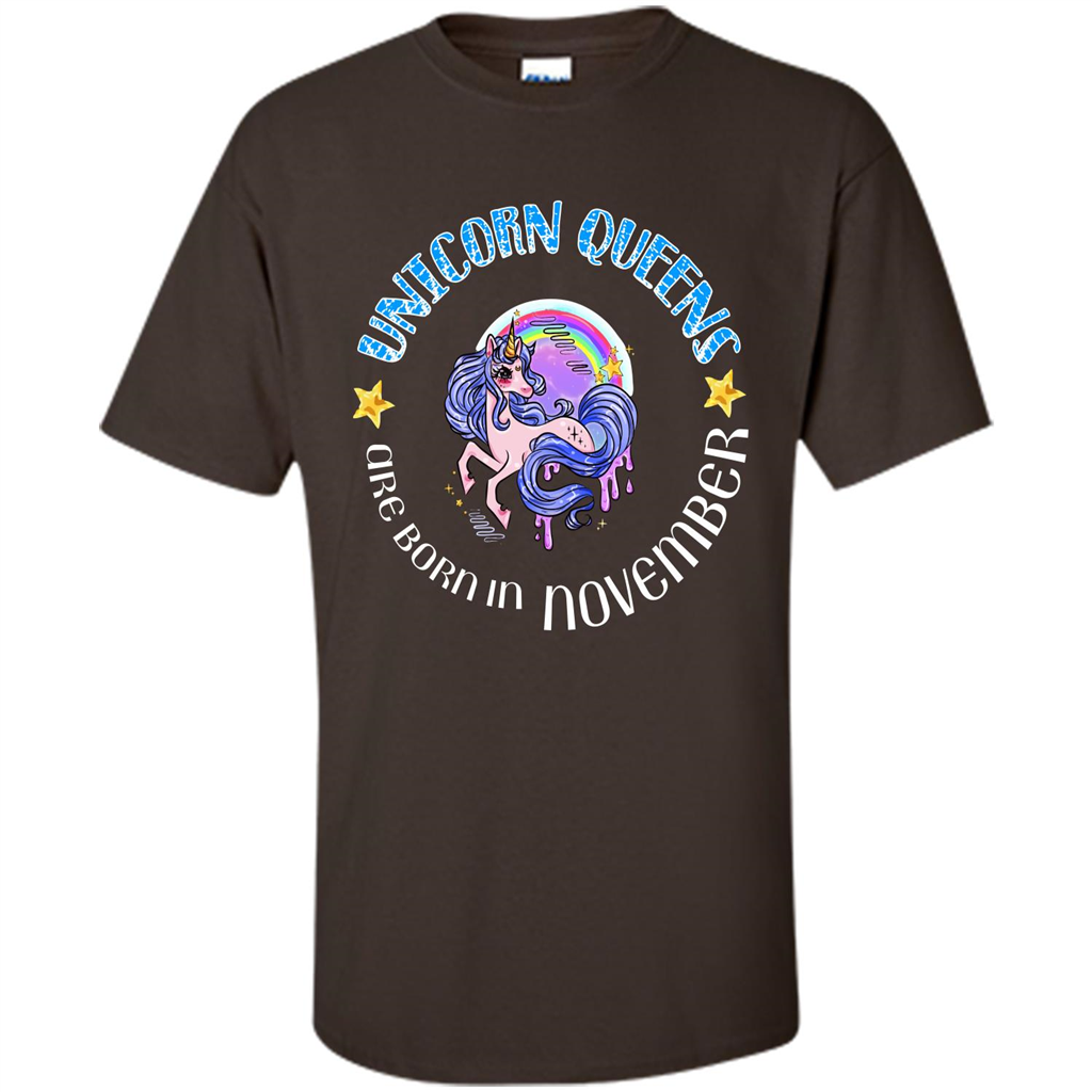 November Unicorn T-shirt Unicorn Queens Are Born November Dark Chocolate