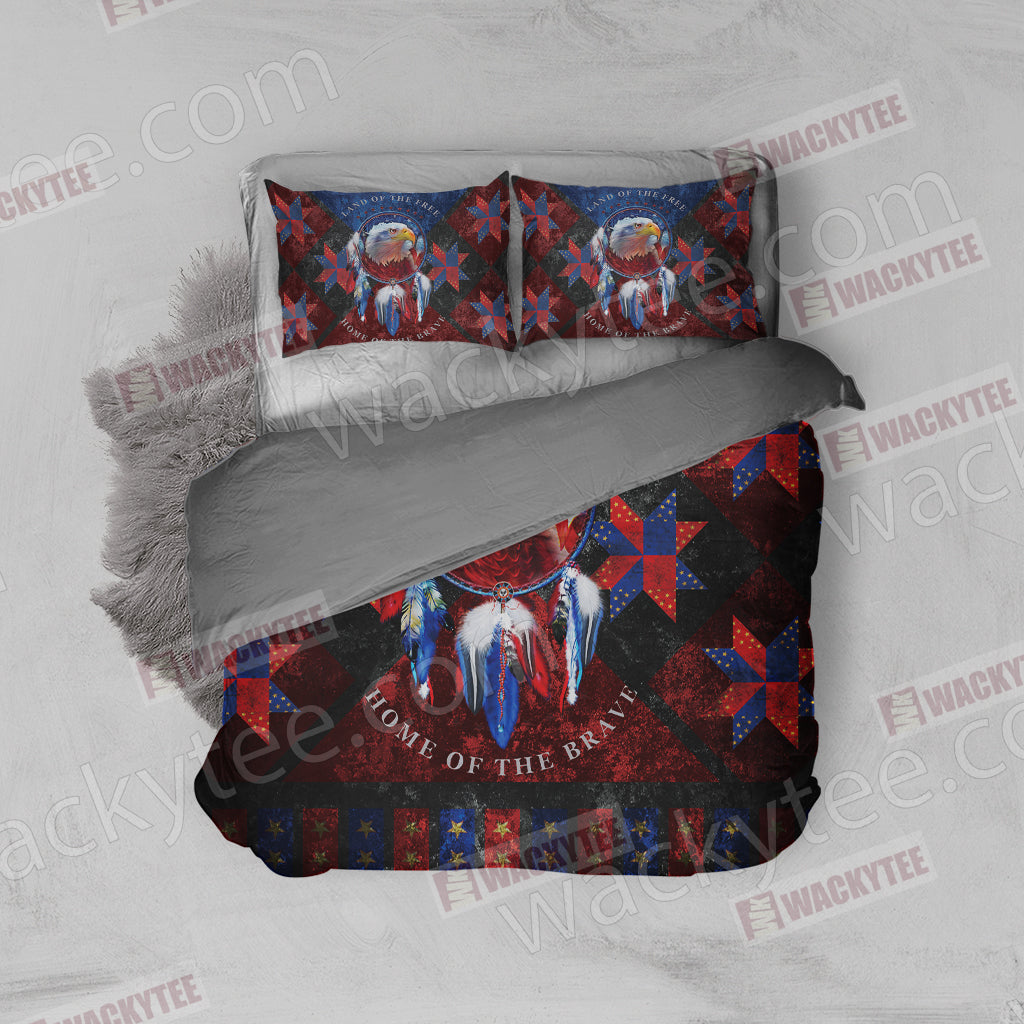 Eagle USA (Veteran) Land Of The Free Home Of The Brave Bed Set