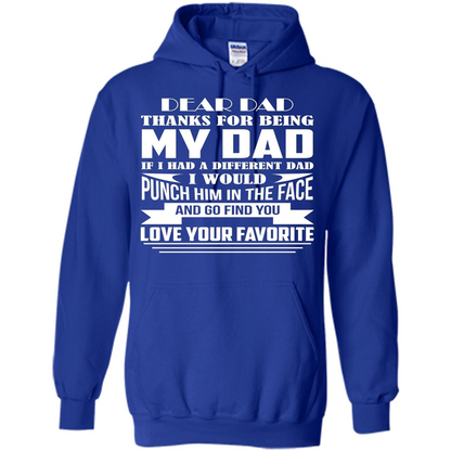 Fathers Day T-shirt Thanks For Being My Dad Royal