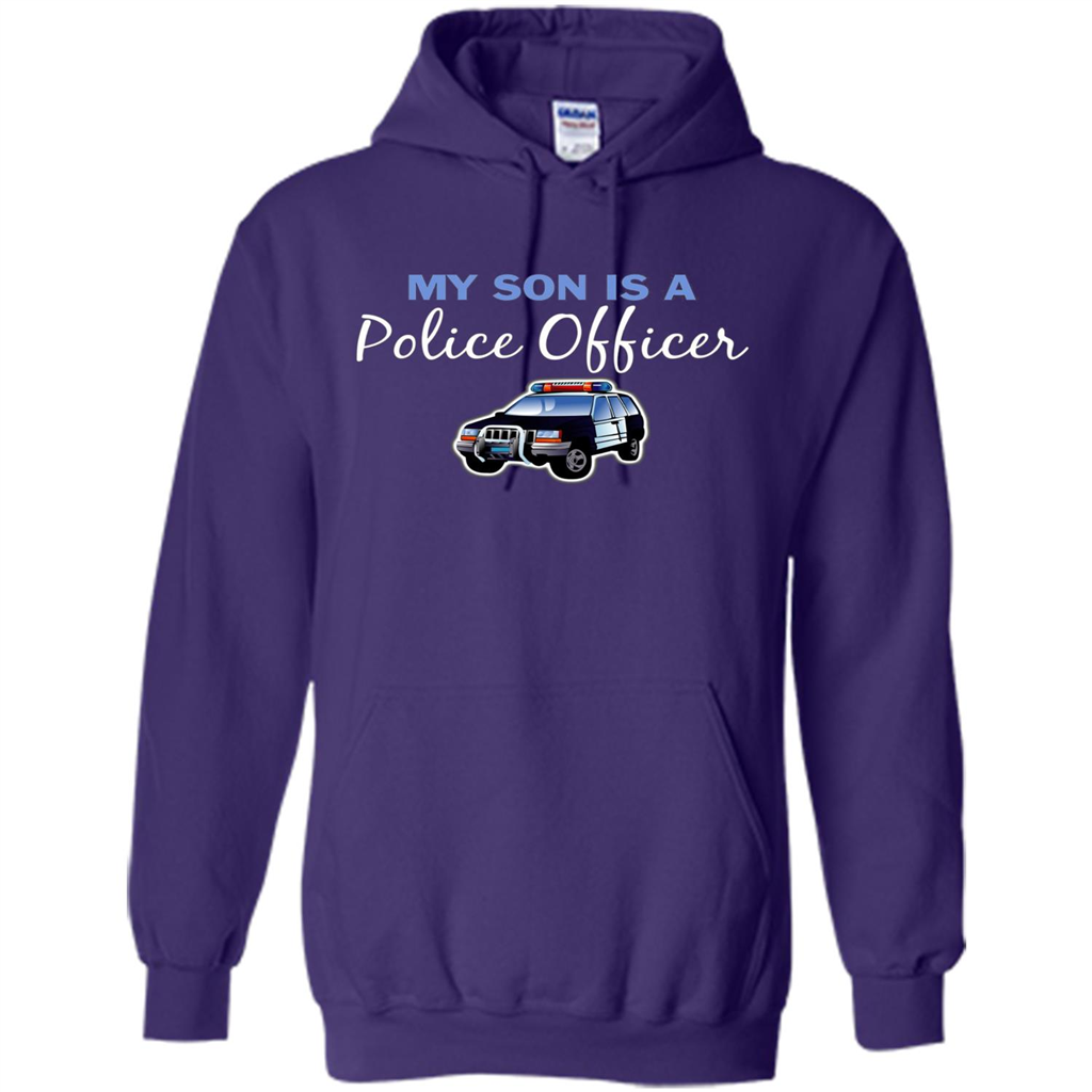My Son Is A Police Officer T-Shirt Purple