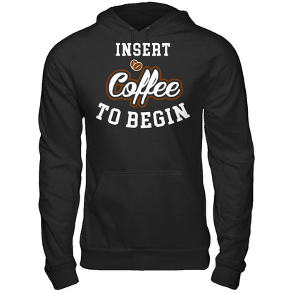 Insert Coffee To Begin Gildan - Pullover Hoodie Black