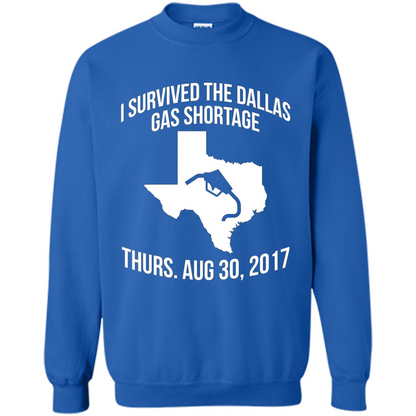 I Survived The Dallas Gas Shortage Thurs. Aug 30, 2017 T-shirt Royal