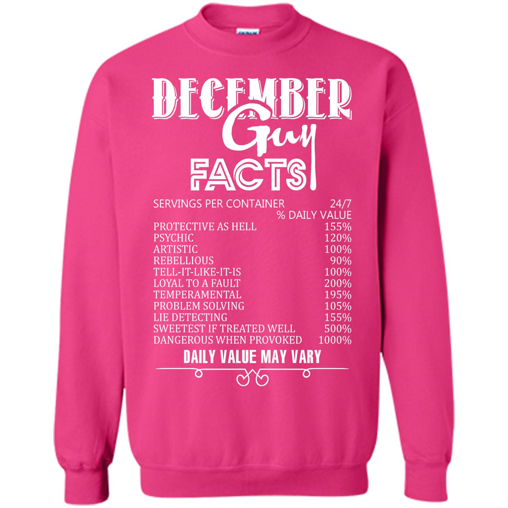December Guy Facts T-shirt Heliconia
