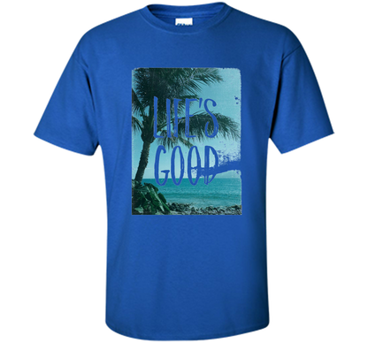 Life's Good Palm Tree T-Shirt cool shirt Royal