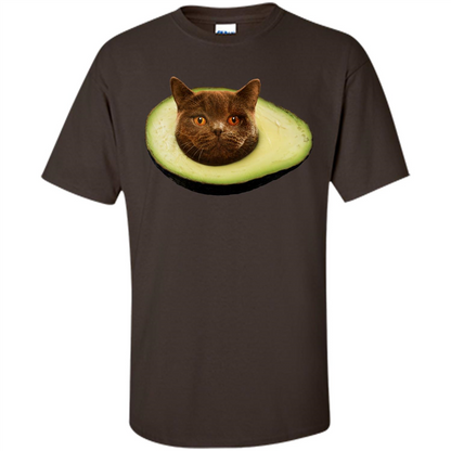 Avocato T-Shirt Avocado Cat Dark Chocolate