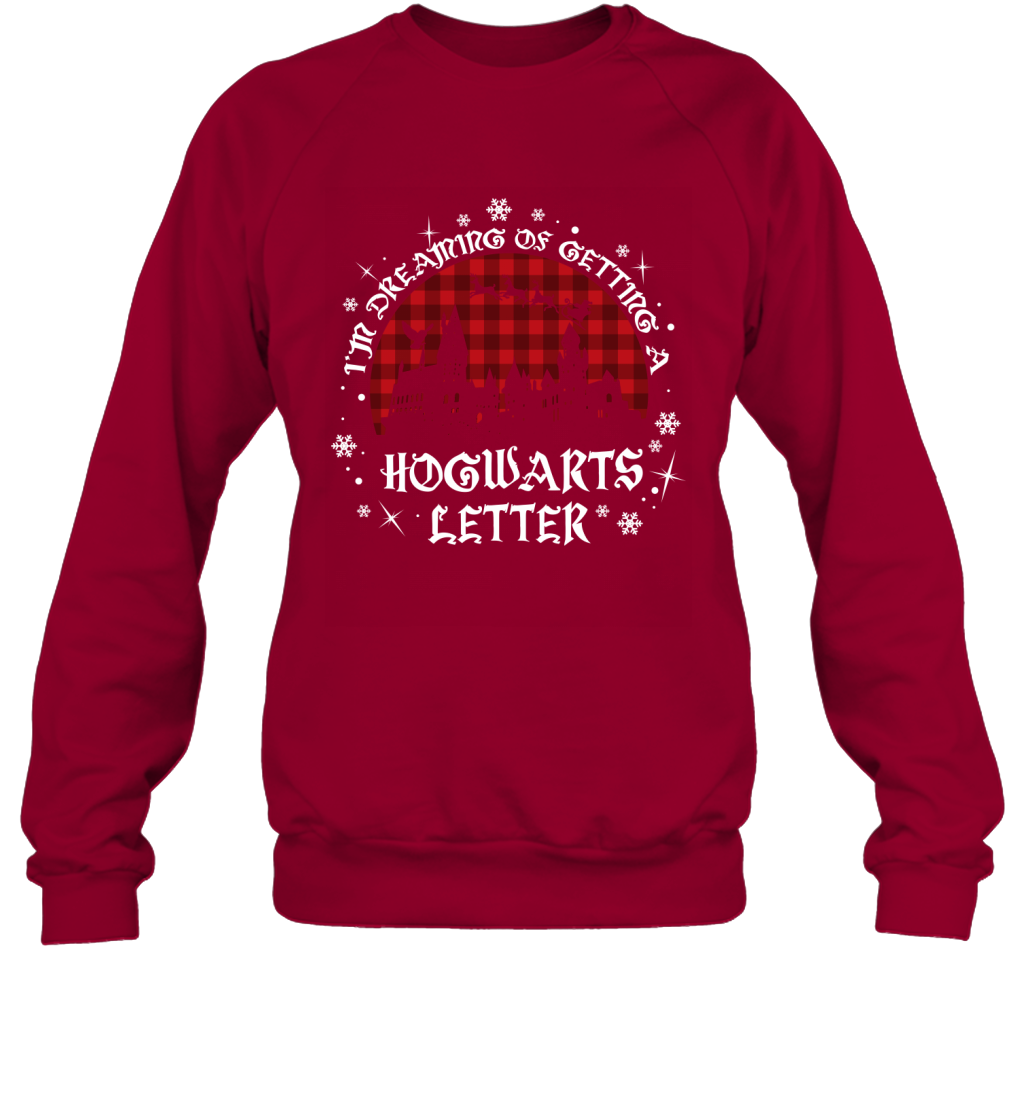I'm Dreaming Of Getting A Hogwarts Letter Harry Potter Sweatshirt Sweatshirt Cardinal Red