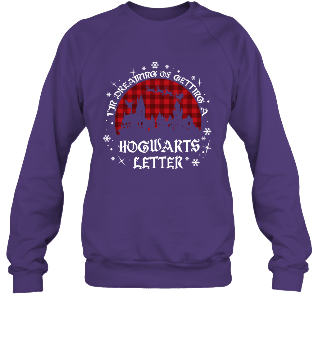 I'm Dreaming Of Getting A Hogwarts Letter Harry Potter Sweatshirt Sweatshirt Purple