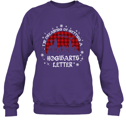 I'm Dreaming Of Getting A Hogwarts Letter Harry Potter Sweatshirt Sweatshirt Purple