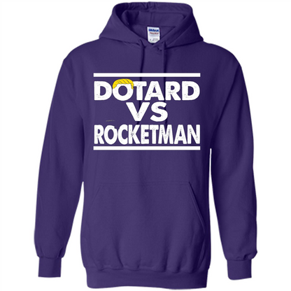 Funny American President T-shirt Dotard Vs Rocketman T-shirt Purple