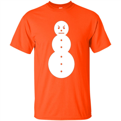Christmas T-shirt Angry Snowman T Shirt Orange