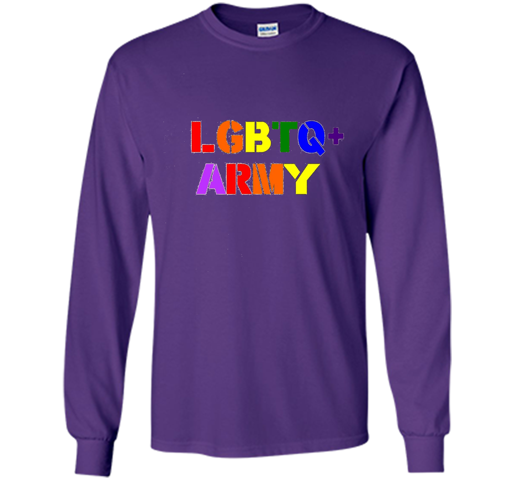 LGBTQ+ Army T-Shirt cool shirt Purple