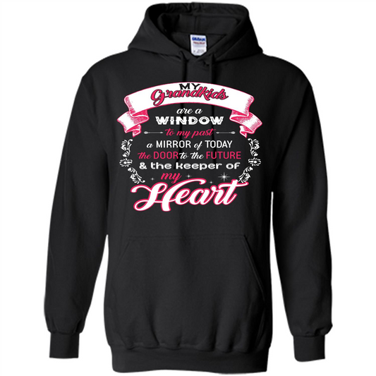 Grandparent T-shirt My Grandkids Are A Window To My Past A Mirror Black