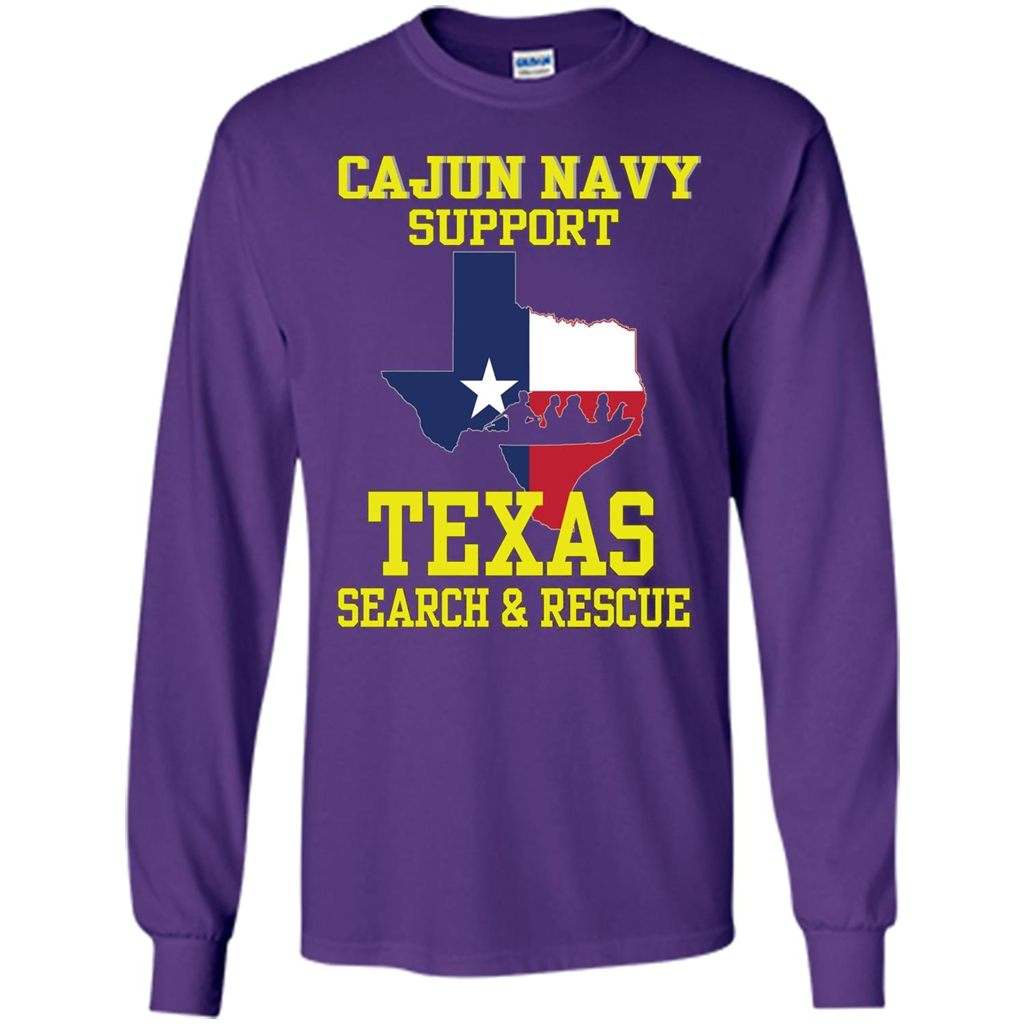 Cajun Navy Support Texas Search And Rescue T-shirt Purple