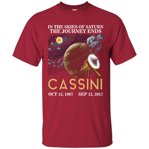 Cassini Grand Finale T-shirt In The Skies Of Saturn T-shirt