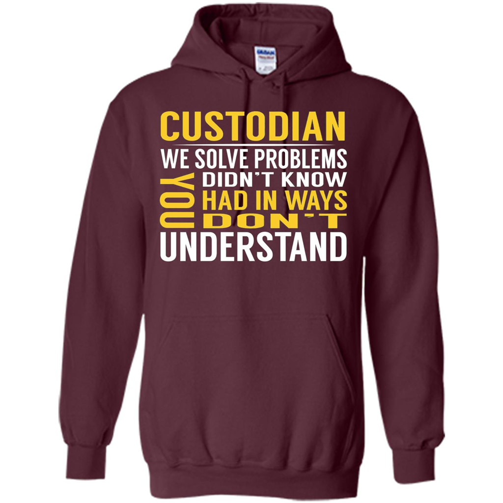 Custodian Solve Problems T-shirt Maroon