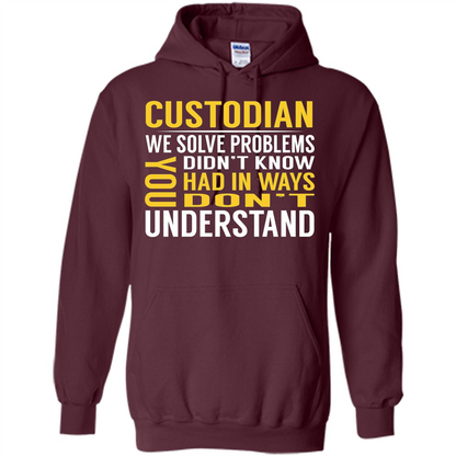 Custodian Solve Problems T-shirt Maroon