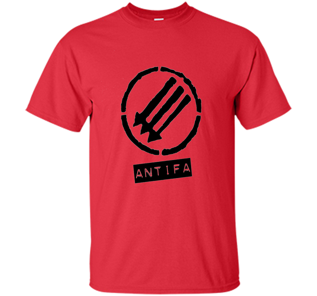 Anti Fascist Antifa Logo T-shirt Red
