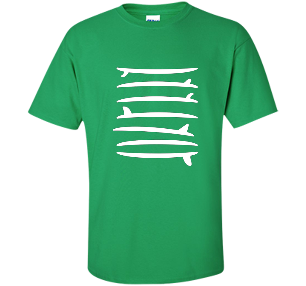 The Longboard Single Fin Surfer T-shirt Irish Green
