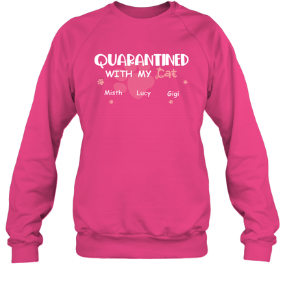 Stay home with my cats ( Customized Name ) Sweatshirt Sweatshirt Heliconia