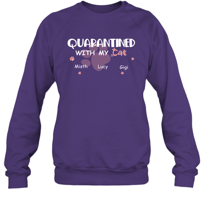 Stay home with my cats ( Customized Name ) Sweatshirt Sweatshirt Purple