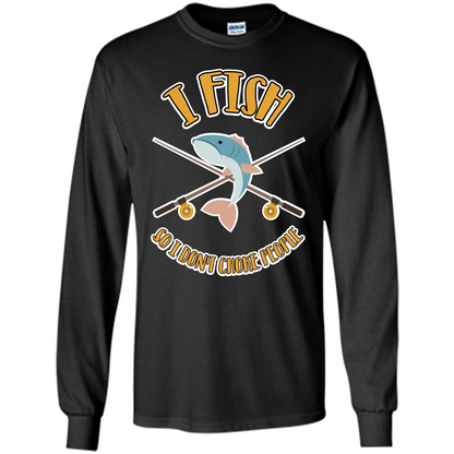 Fishing T-shirt I Fish So I Don't Choke People Black