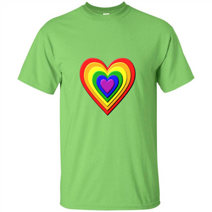 LGBT T-shirt Rainbow Heart T-shirt