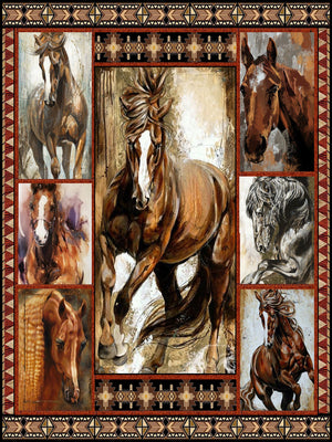 Horse Lovers 3D Quilt Bed Set