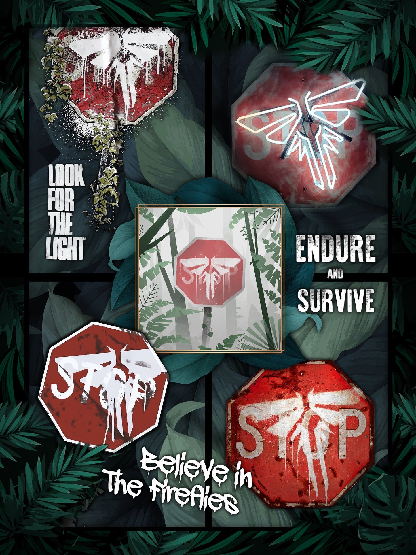 The Last Of Us Stop Sign 3D Throw Blanket
