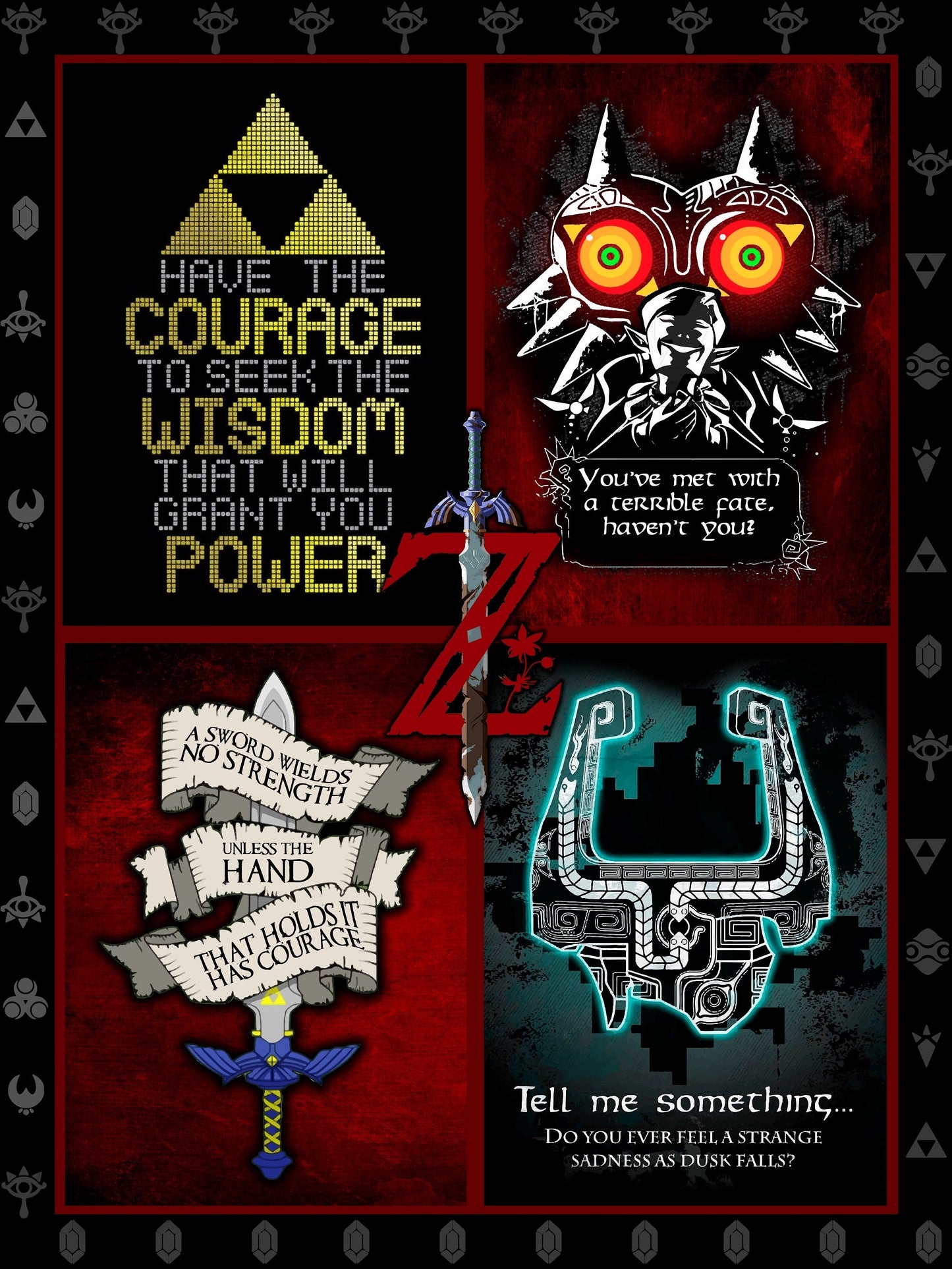 The Legend Of Zelda Quotes 3D Throw Blanket