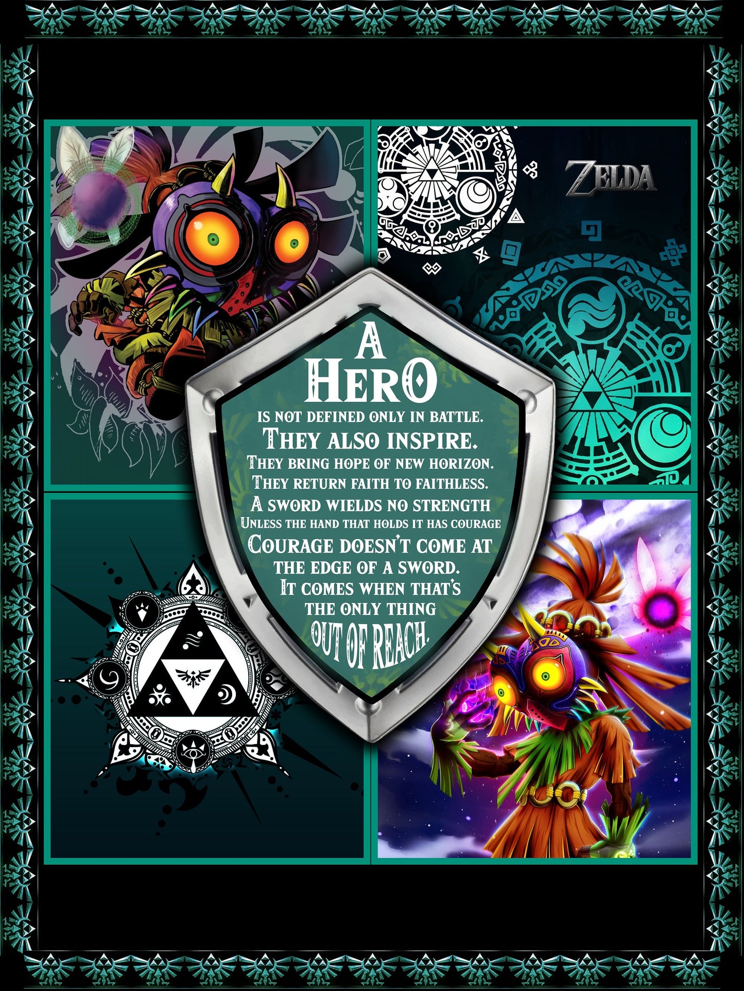 Zelda Hero 3D Quilt Bed Set