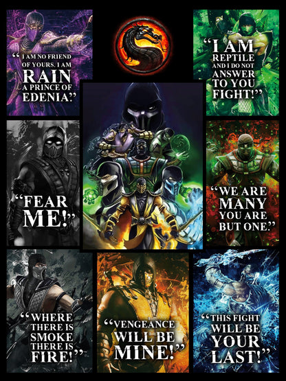 Mortal Kombat Ninja Quotes 3D Bed Set